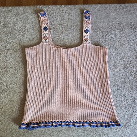 Dex Granny Square Crotched Tank Top Size Medium - Picture 7 of 11